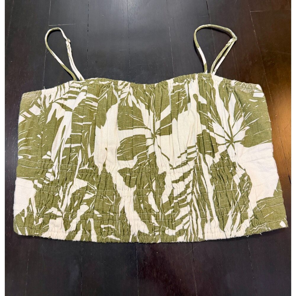 Abercrombie & Fitch size L palm-print crop top